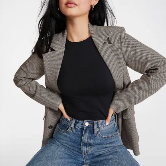 Women's Brown Patterned Blazer - Picture 1 of 5